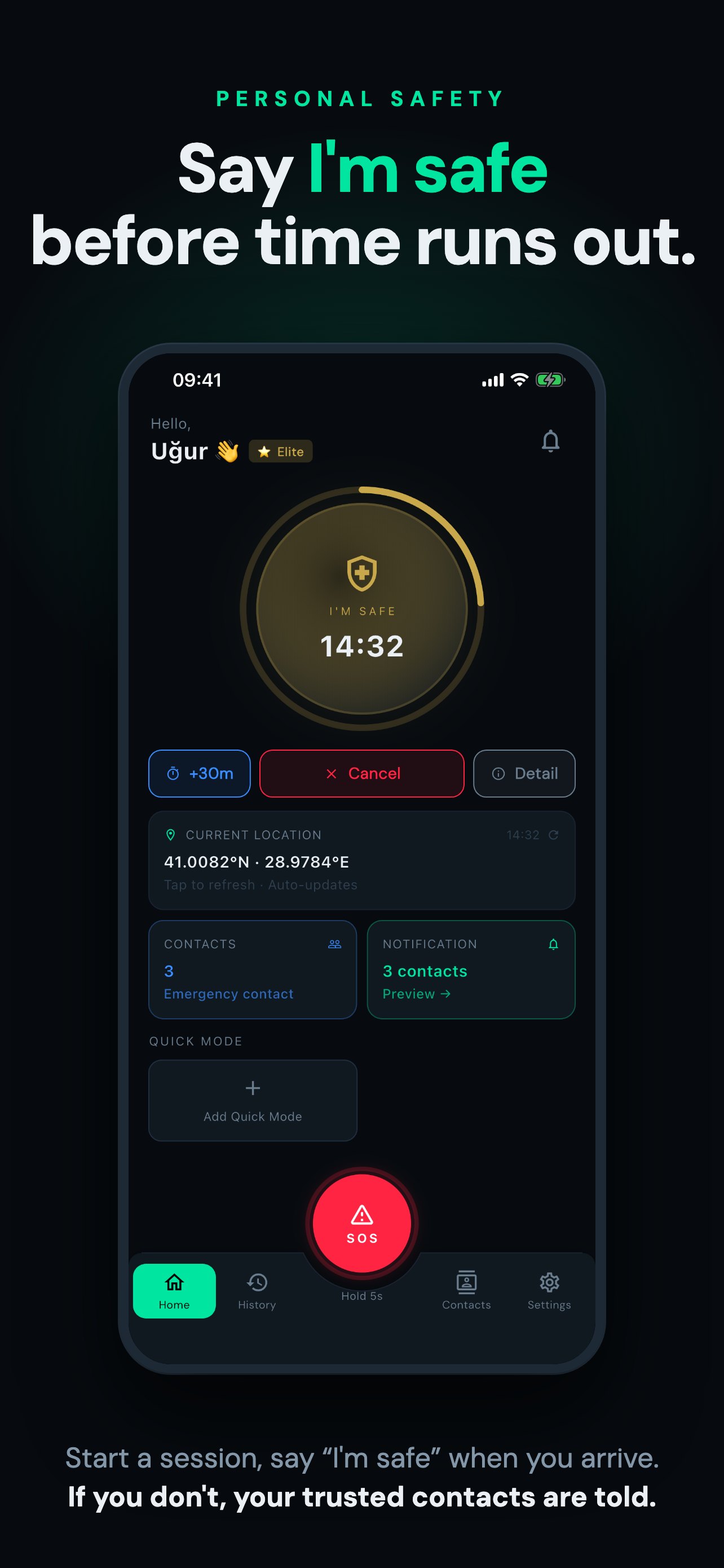 Home — safety timer