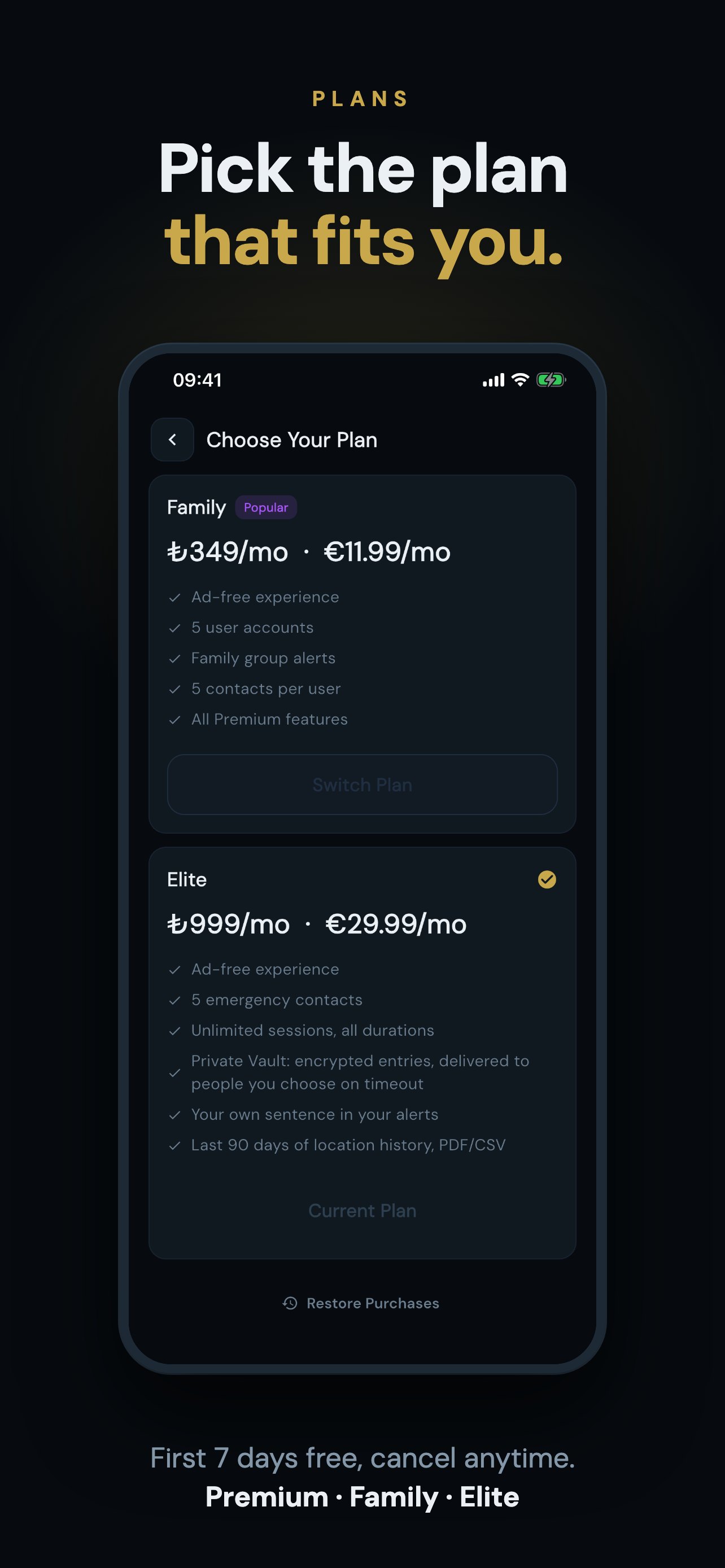 Subscription plans