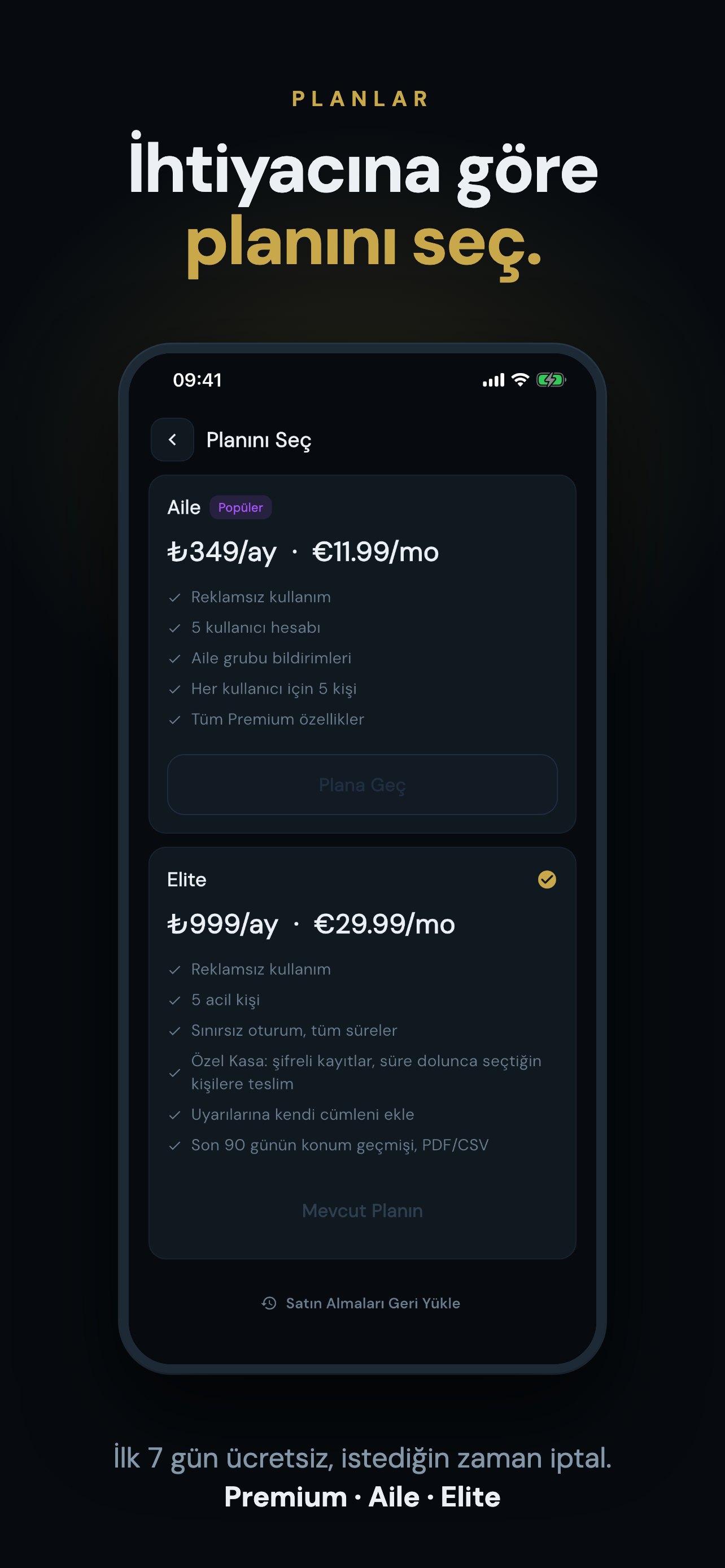 Abonelik Planları